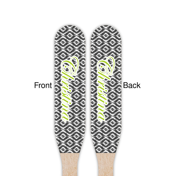 Ikat Wooden Food Pick - Paddle - Double Sided - Front & Back