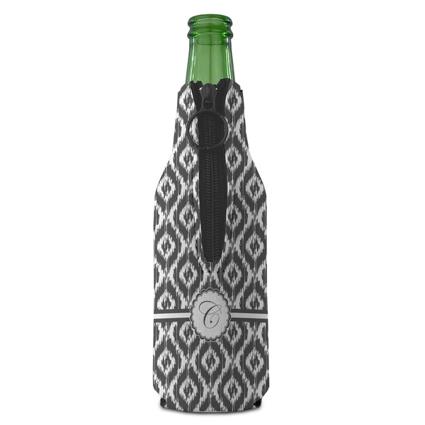 Ikat Zipper Bottle Cooler - BACK (bottle)