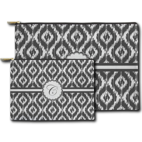 Ikat Zippered Pouches - Size Comparison