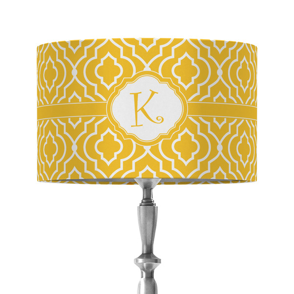 Trellis 12" Drum Lampshade - ON STAND (Fabric)