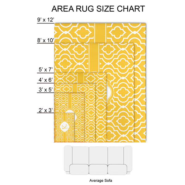 Trellis 2'x3' Indoor Area Rugs - Size Chart
