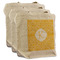 Trellis 3 Reusable Cotton Grocery Bags - Front View