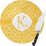Trellis Round Glass Cutting Board - Small (Personalized)