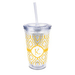 Trellis 16oz Double Wall Acrylic Tumbler with Lid & Straw - Full Print (Personalized)