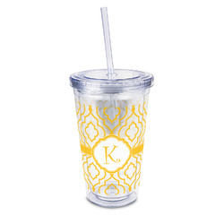 Trellis 16oz Double Wall Acrylic Tumbler with Lid & Straw - Full Print (Personalized)