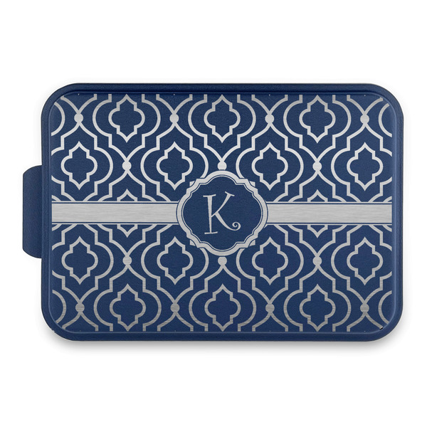 Custom Trellis Aluminum Baking Pan with Navy Lid (Personalized)