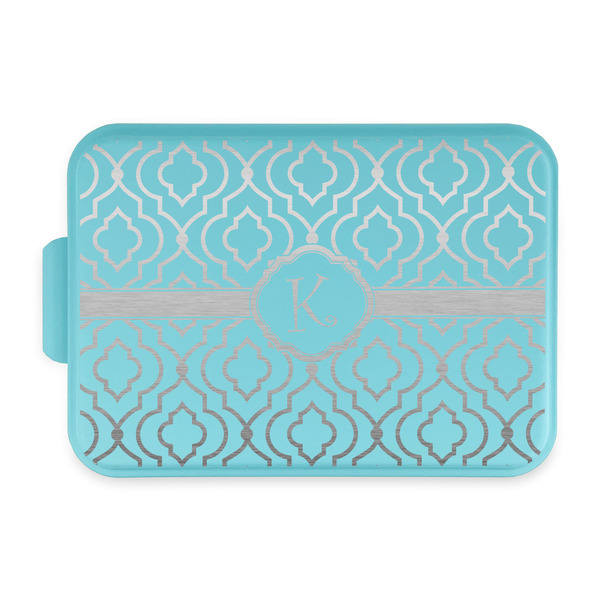 Custom Trellis Aluminum Baking Pan with Teal Lid (Personalized)