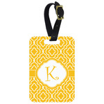 Trellis Metal Luggage Tag w/ Initial