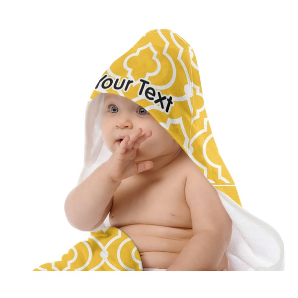 Trellis Baby Hooded Towel on Child