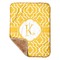 Trellis Sherpa Baby Blanket - 30" x 40" w/ Initial