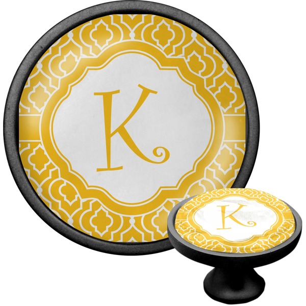 Custom Trellis Cabinet Knob (Black) (Personalized)