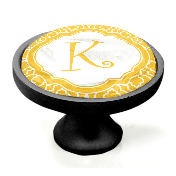 Trellis Black Custom Cabinet Knob (Side)