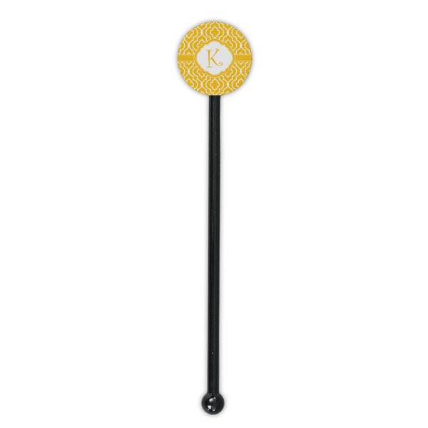 Trellis Black Plastic 5.5" Stir Stick - Round - Single Stick