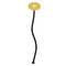 Trellis Black Plastic 7" Stir Stick - Oval - Single Stick