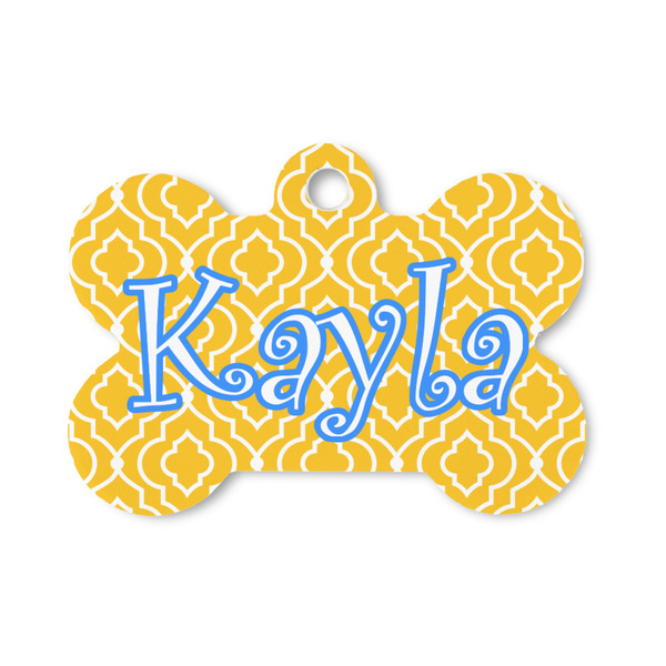 Custom Trellis Bone Shaped Dog ID Tag - Small (Personalized)