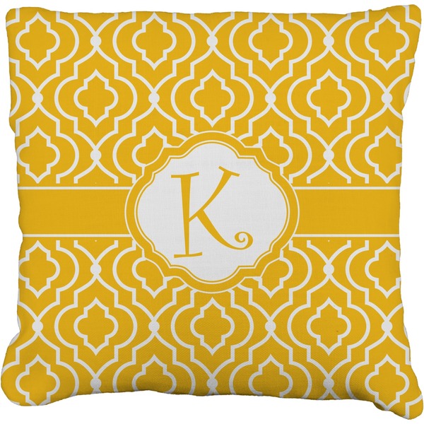 Custom Trellis Faux-Linen Throw Pillow (Personalized)