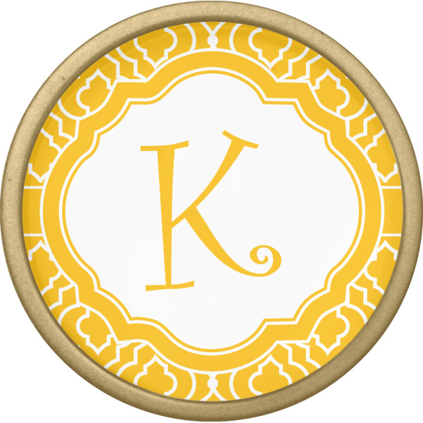 Trellis Cabinet Knob - Gold - Front