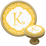 Trellis Cabinet Knob - Gold (Personalized)