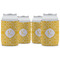 Trellis Can Cooler (12 oz) - Set of 4 w/ Initial