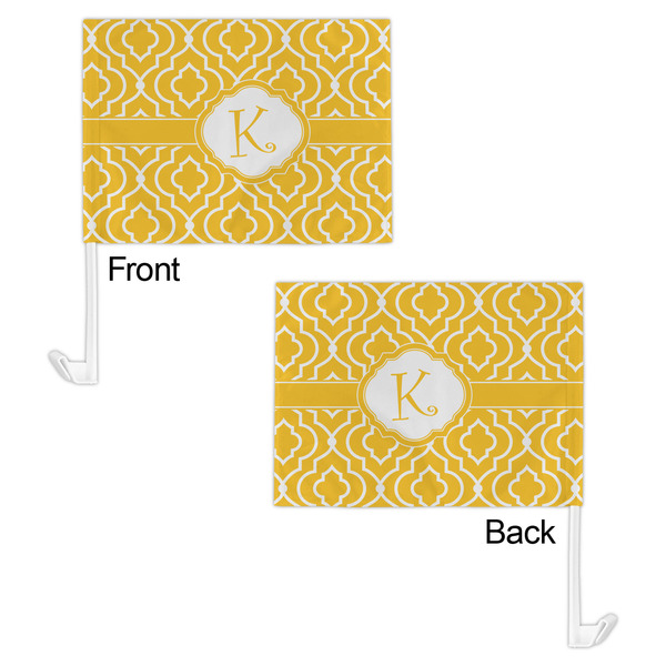 Trellis Car Flag - 11" x 8" - Front & Back View