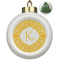 Trellis Ceramic Ball Ornament - Christmas Tree (Personalized)