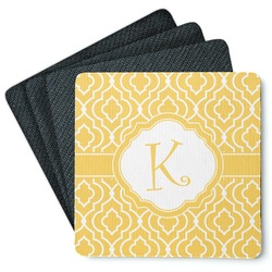 Trellis Square Rubber Backed Coasters - Set of 4 (Personalized)