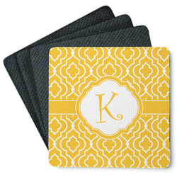 Trellis Square Rubber Backed Coasters - Set of 4 (Personalized)