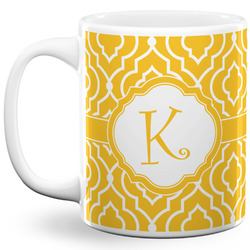 Trellis 11 Oz Coffee Mug - White (Personalized)