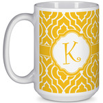 Trellis 15 Oz Coffee Mug - White (Personalized)