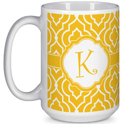 Trellis 15 Oz Coffee Mug - White (Personalized)