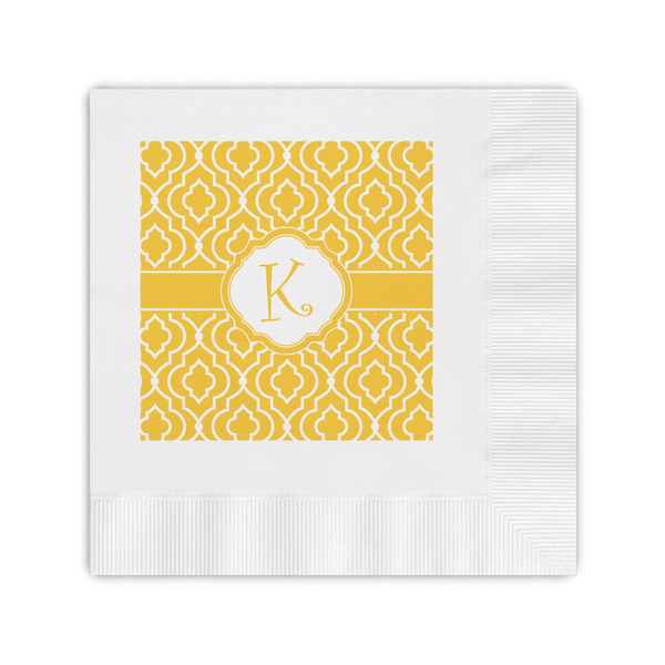 Custom Trellis Coined Cocktail Napkins (Personalized)
