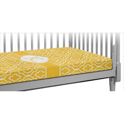 Trellis Crib Fitted Sheet w/ Initial