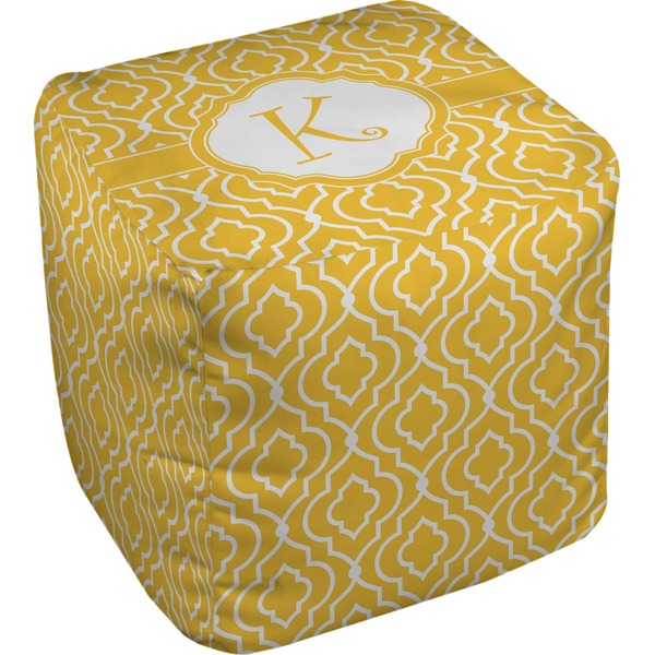 Custom Trellis Cube Pouf Ottoman - 13" (Personalized)
