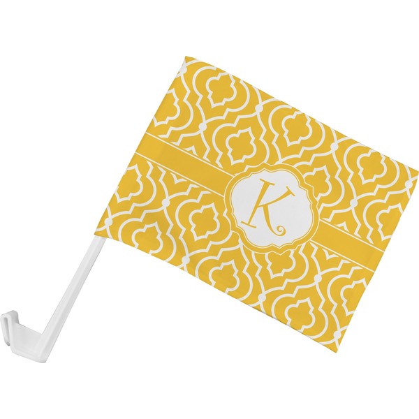 Custom Trellis Car Flag - Small w/ Initial