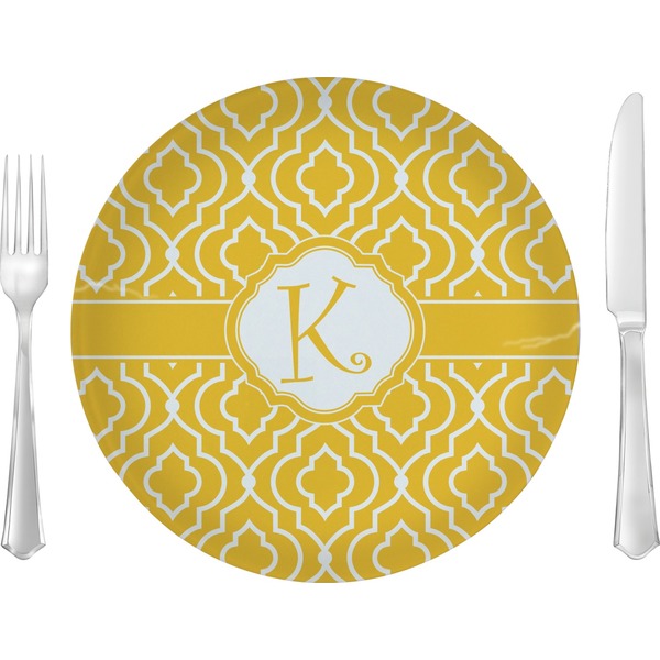 Custom Trellis 10" Glass Lunch / Dinner Plates - Single or Set (Personalized)