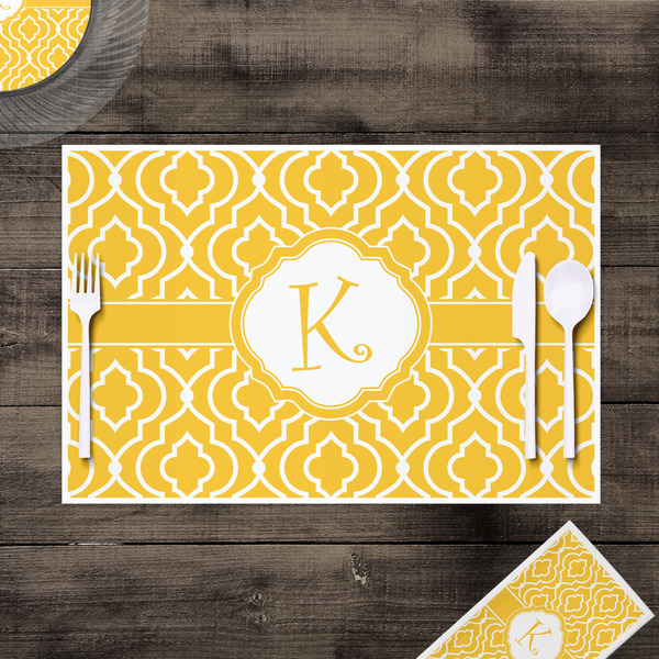 Trellis Disposable Paper Placemat - In Context