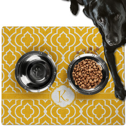 Trellis Dog Food Mat - Large w/ Initial