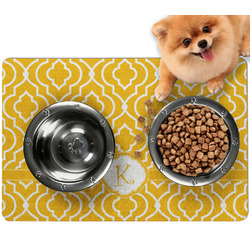 Trellis Dog Food Mat - Small w/ Initial
