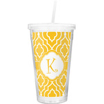 Trellis Double Wall Tumbler with Straw (Personalized)