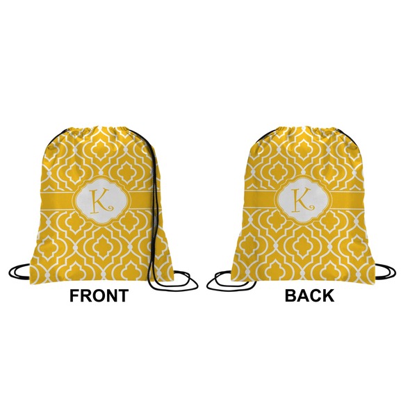 Trellis Drawstring Backpack Front & Back Small
