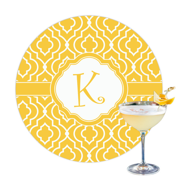 Custom Trellis Printed Drink Topper - 3.25" (Personalized)