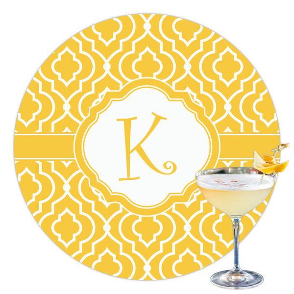 Custom Trellis Printed Drink Topper - 3.5" (Personalized)