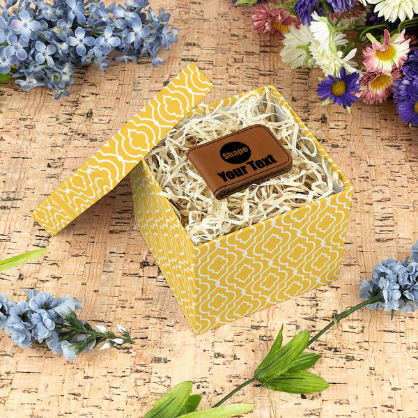 Trellis Gift Boxes with Lid - Canvas Wrapped - Small - In Context