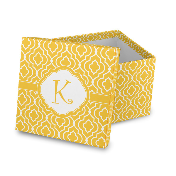 Custom Trellis Gift Box with Lid - Canvas Wrapped (Personalized)