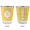 Trellis Glass Shot Glass - with gold rim - APPROVAL