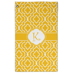 Trellis Golf Towel - Poly-Cotton Blend - Large w/ Initial