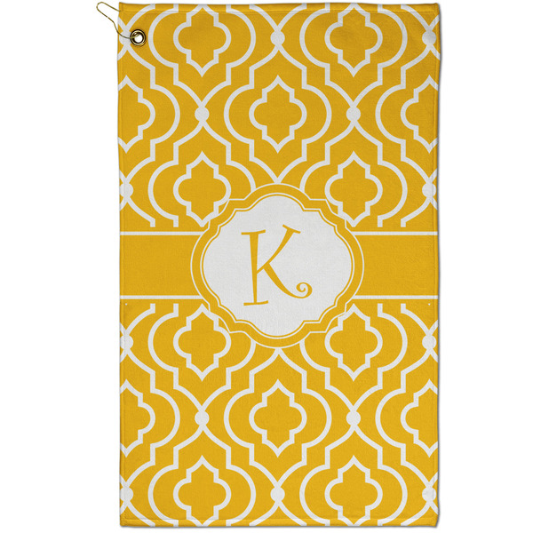 Custom Trellis Golf Towel - Poly-Cotton Blend - Small w/ Initial