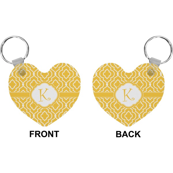 Trellis Heart Keychain (Front + Back)