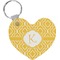 Trellis Heart Keychain (Personalized)