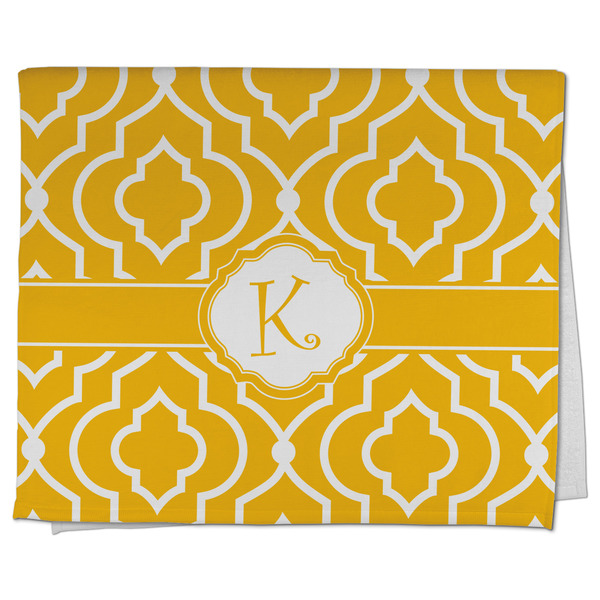 Custom Trellis Kitchen Towel - Poly Cotton w/ Initial